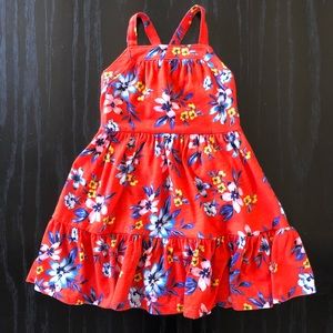 Red Floral Summer Dress Old Navy T3